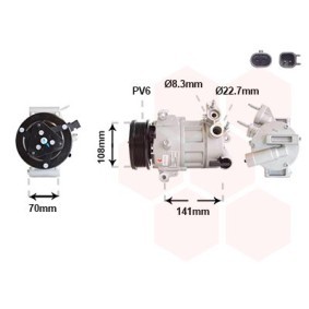 Compre Compresor de aire acondicionado de VAN WEZEL online para Fiesta Mk7 Hatchback (HJ, HF) a precios moderados