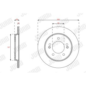 Achetez des Disque de frein JURID 563592JC à prix pour 35,22 €