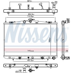 Compre Radiador, arrefecimento do motor da NISSENS 606830 a um preço baixo por 261,25 €
