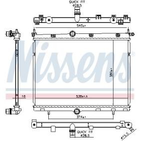 Kjøp Radiator fra NISSENS på nett for 208 II Hatchback (UB_, UP_, UW_, UJ_) til moderate priser