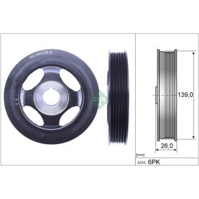 Compre Polea de cigüeñal de INA online para Yaris III Furgón (XP13) a precios moderados