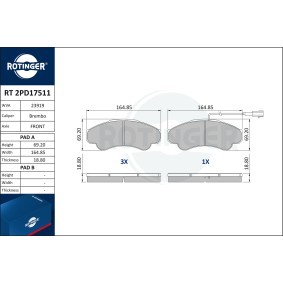 Osta Jarrupalat, levyjarru ROTINGER:llä RT 2PD17511 edullisesti hintaan 66,16 €