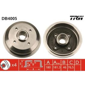 Achetez des Tambour de frein TRW DB4005 à prix pour 33,21 €
