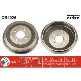 Acquista Tamburo freno da TRW DB4026 a buon mercato per soli 36,32 €