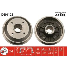 Achetez des Tambour de frein TRW DB4128 à prix pour 52,08 €