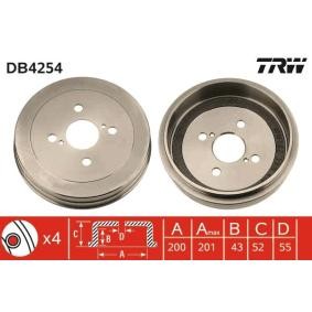 Achetez des Tambour de frein TRW DB4254 à prix pour 45,70 €