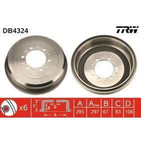 Achetez des Tambour de frein TRW DB4324 à prix pour 130,14 €