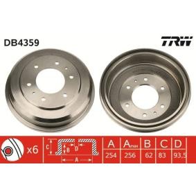 Achetez des Tambour de frein TRW DB4359 à prix pour 224,17 €