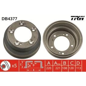 Achetez des Tambour de frein TRW DB4377 à prix pour 201,38 €