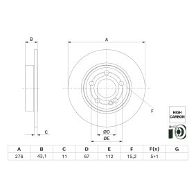 Compre Discos de freno de BOSCH online para Clase A Sedán (W177, V177) a precios moderados