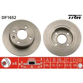 Achetez des Disque de frein de chez TRW en ligne pour Escort Mk3 3/5 portes (GAA) à prix modérés