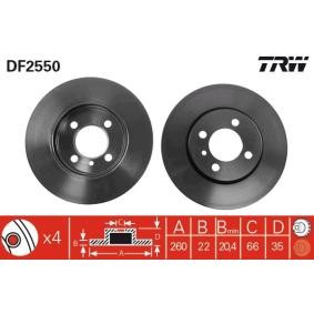 Bremsscheibe DF2550 von TRW günstig für 33,78 € online kaufen