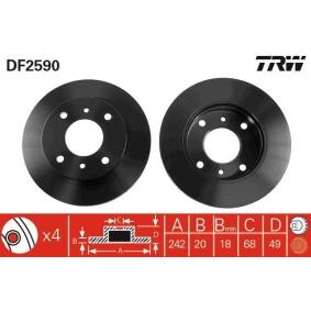 Bremsscheibe DF2590 von TRW günstig für 31,07 € online kaufen