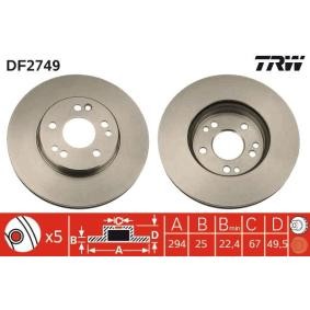 Bremsscheibe DF2749 von TRW günstig für 44,43 € online kaufen