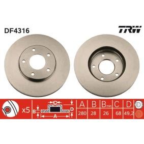 Bremsscheibe DF4316 von TRW günstig für 55,15 € online kaufen
