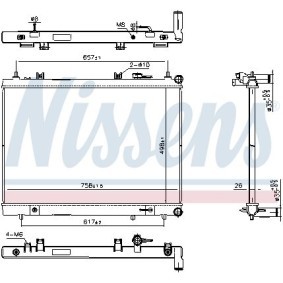 Compre Radiador, arrefecimento do motor da NISSENS 606308 a um preço baixo por 162,36 €