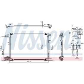 Compre Condensador de ar condicionado de NISSENS online para YARIS (_P21_, _PA1_, _PH1_) a preços moderados
