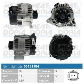 Compre Alternador da MEAT & DORIA 55151184 a um preço baixo por 185,38 €