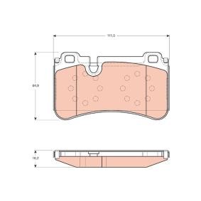 Bremsbeläge GDB1711 von TRW günstig für 48,74 € online kaufen