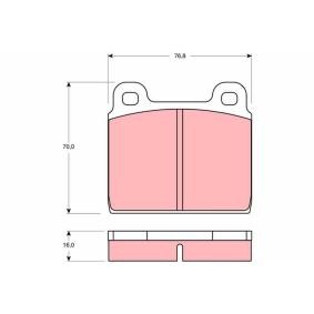 Achetez des Plaquettes de frein TRW GDB267 à prix pour 37,31 €