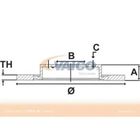 Bremsscheibe V30-80043 von VAICO günstig für 49,97 € online kaufen
