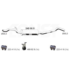 Compre Silenciador central de ERNST online para A5 Sportback (8TA) a preços moderados