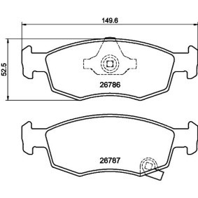 Bremsbeläge 8DB 355 046-041 von HELLA günstig für 58,48 € online kaufen