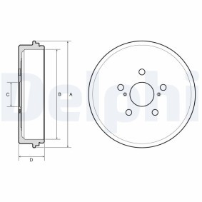 Achetez des Tambour de frein DELPHI BF654 à prix pour 31,64 €