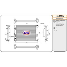 Compre Radiador, arrefecimento do motor da AHE 123.235/A a um preço baixo por 180,67 €