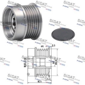 Compre Roda livre do alternador da SIDAT 455291 a um preço baixo por 29,50 €