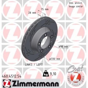 Compre Discos de freno de ZIMMERMANN online para 911 Coupé (992) a precios moderados
