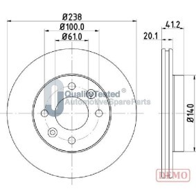Bremsscheibe DI0708JM von JAPANPARTS günstig für 101,18 € online kaufen