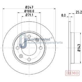 Bremsscheibe DP0615JM von JAPANPARTS günstig für 78,79 € online kaufen