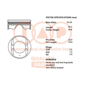 Compre Pistón de IAP QUALITY PARTS online para MURANO (Z51) a precios moderados