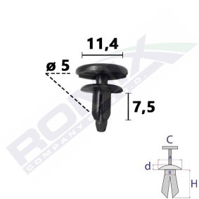 Køb Clips, side- / beskyttelseslister af ROMIX C70858 til den lave pris 2,24 DKK