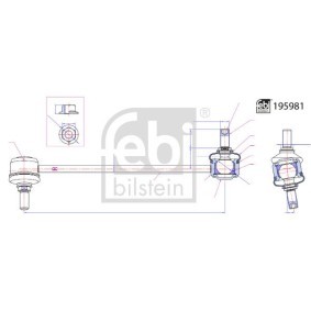 Achetez des Biellette de barre stabilisatrice de chez FEBI BILSTEIN en ligne pour i10 III (AC3, AI3) à prix modérés