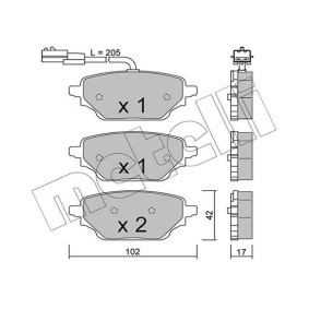 Compre Pastilhas de travão de METELLI online para Citan II Tourer (W420) a preços moderados