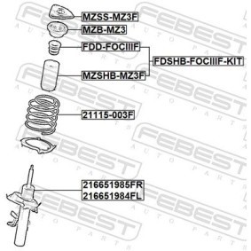Compre Molas de FEBEST online para Focus Mk3 Van / Carrinha (DYB) a preços moderados