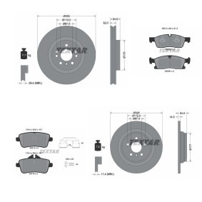 Acquista Kit dischi e pastiglie da TEXTAR TXR3405FR016 a buon mercato per soli 515,97 €