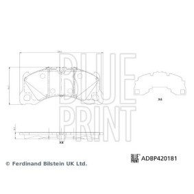Bremsbeläge ADBP420181 von BLUE PRINT günstig für 43,15 € online kaufen