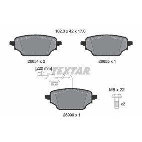 Compre Pastilhas de travão de TEXTAR online para Citan II Tourer (W420) a preços moderados