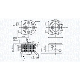 Achetez des Radiateur d'huile MAGNETI MARELLI 350300005300 à prix pour 97,78 €