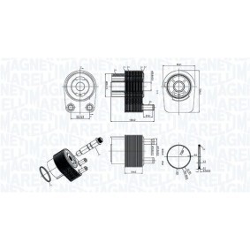 Achetez des Radiateur d'huile MAGNETI MARELLI 350300006400 à prix pour 68,13 €