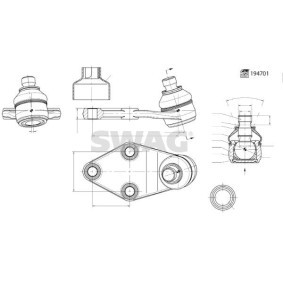 Achetez des Kit de protection d'amortisseur SWAG 33 11 2322 à prix pour 22,50 €