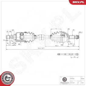 Compre Veio de transmissão da ESEN SKV 40SKV032 a um preço baixo por 102,21 €