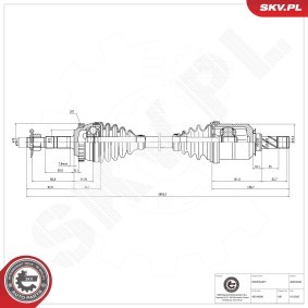 Achetez des Arbre de transmission ESEN SKV 40SKV033 à prix pour 81,96 €