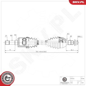 Achetez des Arbre de transmission ESEN SKV 40SKV088 à prix pour 90,80 €