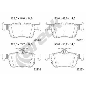 Achetez des Plaquettes de frein BRECK 22231 00 702 10 à prix pour 41,58 €