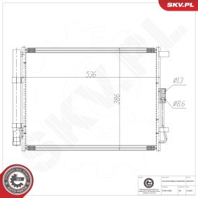 Compre Condensador, ar condicionado da ESEN SKV 86SKV072 a um preço baixo por 76,23 €