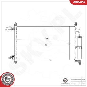 Acquista Radiatore aria condizionata da ESEN SKV online per Bluebird Sylphy Sedan III (B17) a prezzi moderati